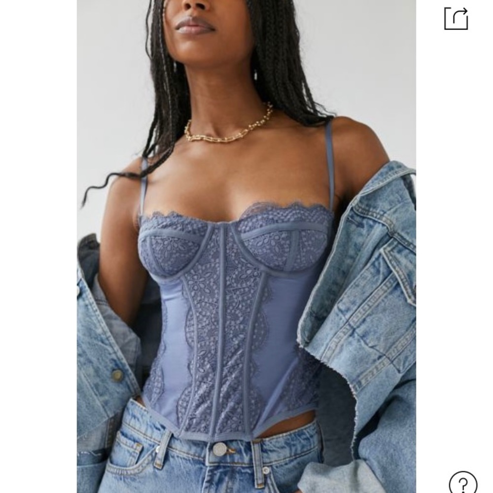 Modern love corset size L blue Urban Outfitters perfect condition